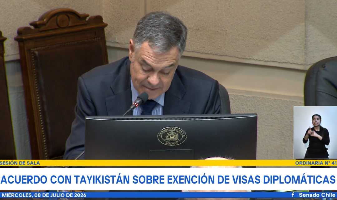 Ratifican acuerdos de exención mutua de visa para diplomáticos entre Chile, Tayikistán y Catar